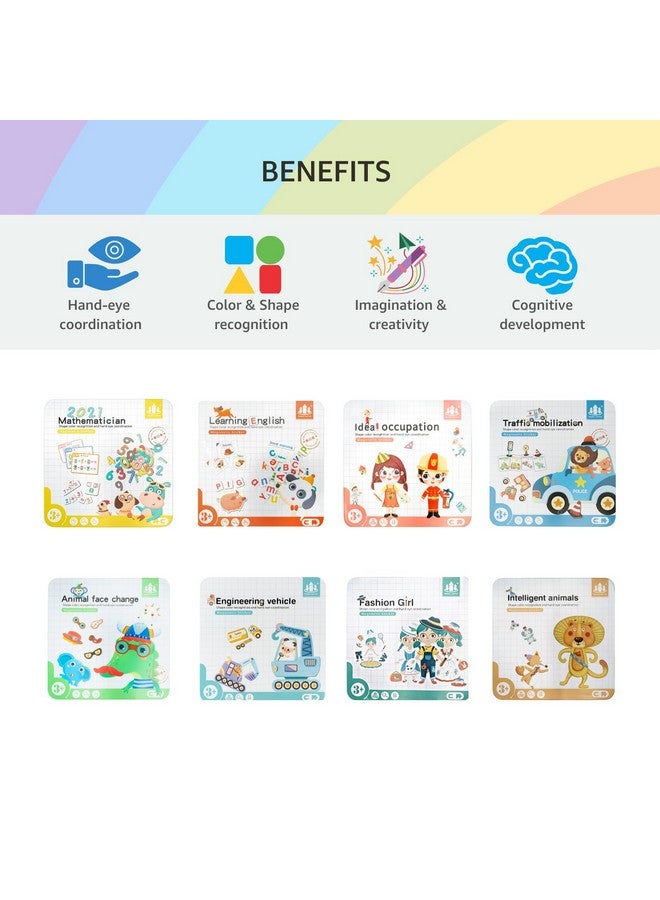 كوبليلو لعبة مكعبات لو - لعبة ملصقات مغناطيسية لمركبة هندسية | ملصقات ثلاثية الأبعاد جذابة وملونة | تعلم عن المركبات والسيارات | لعبة تعليمية مبكرة للأطفال والأولاد والبنات - Image 5