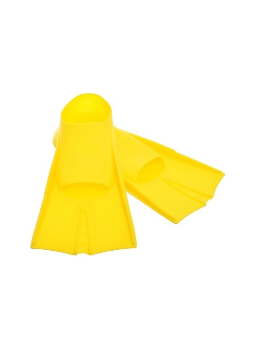 Silicone Duck Fins for Swimmers and Divers - Yellow - Size 28-35