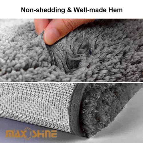MAXOSHINE Microfiber Bathroom Mat Anti Skid-Highly Absorbent Super Soft Door Mats for Home Kitchen Living Room-2000 GSM Floor Mat - Image 3