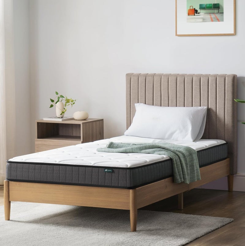 Zinus Conventional Bed Mattress, Foam Memory Foam Polyester, White, Twin - Image 2