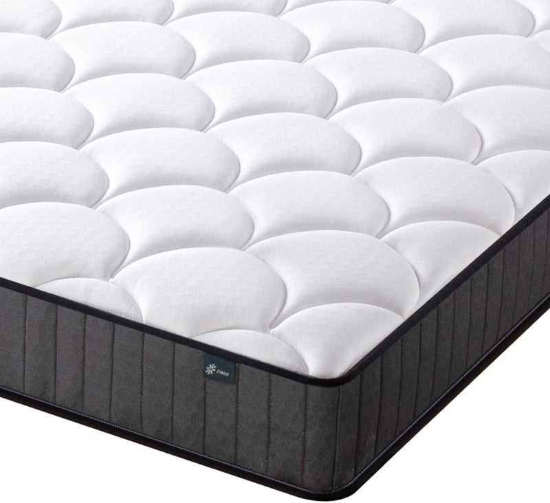 Zinus Conventional Bed Mattress, Foam Memory Foam Polyester, White, Twin - Image 1