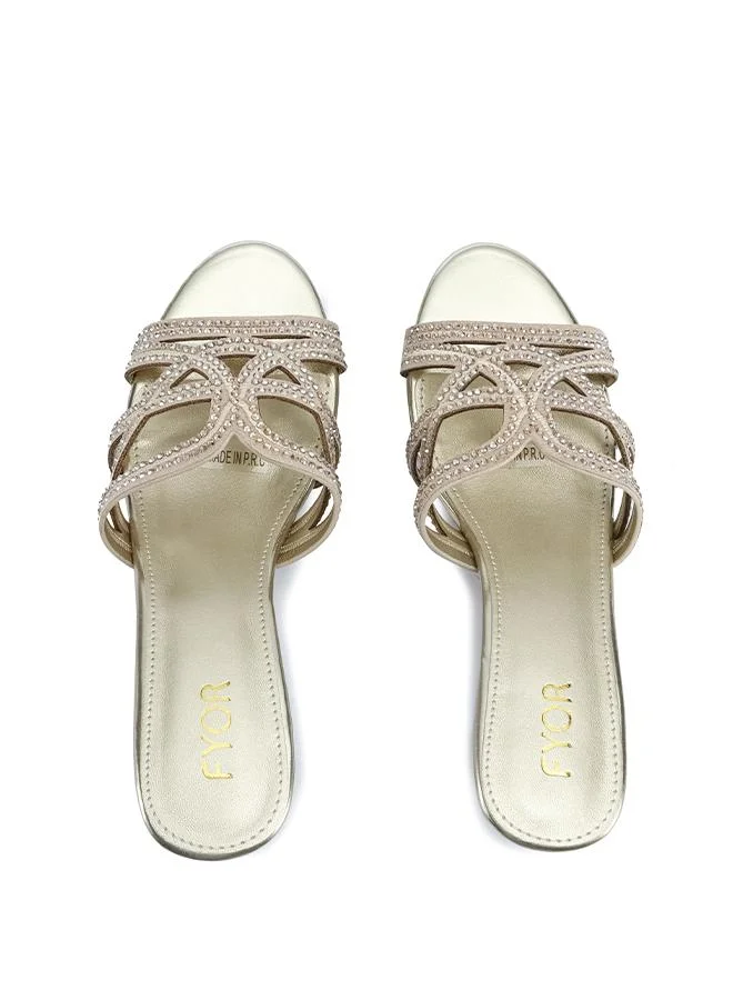 FYOR  Crystal-Embellished Kitten Heel MY 413 for Women | Best Price UAE