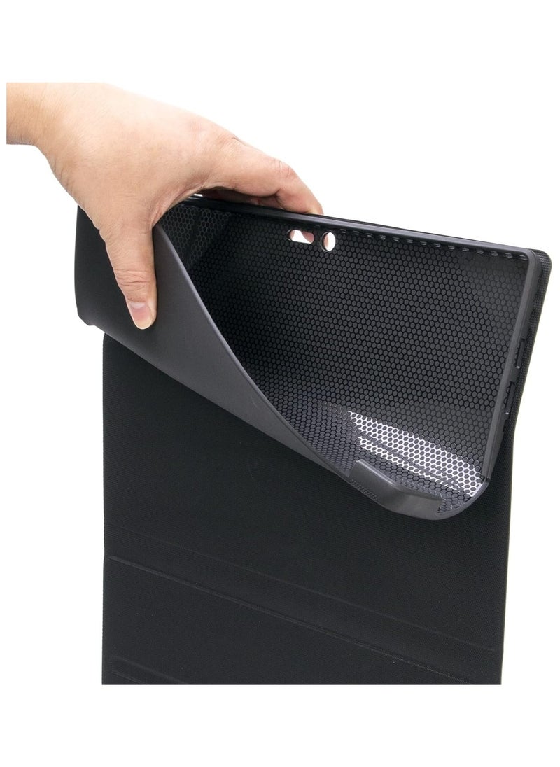 Generic - Arabic and English Keyboard Cover Case Compatible with Surface Pro 4/5/6/7, Leather Tablet Protective Cover with Wireless Removable Bluetooth Keyboard u0026 Trackpad Mouse - Image 1