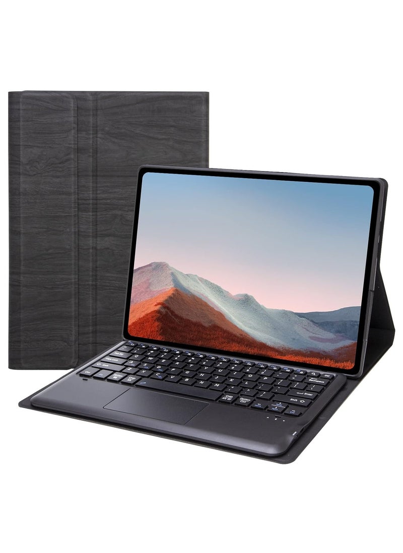 Generic - Arabic and English Keyboard Cover Case Compatible with Surface Pro 4/5/6/7, Leather Tablet Protective Cover with Wireless Removable Bluetooth Keyboard u0026 Trackpad Mouse - Image 1