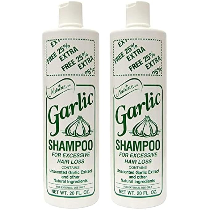 Nutrine GARLIC SHAMPOO UNSCENTED 20 OUNCE (591ML) (PACK OF 2) - Image 1