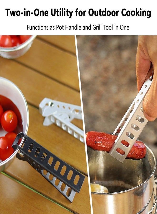 ZGGAZCA 2Pcs Camp Pot Handle Gripper Detachable Handles Clip On Grabber Tongs for Hot Pots and Pans Pasta Pan Gripper Camping Kitchen Essentials Essentials Cookware Clamp Tool - Image 4