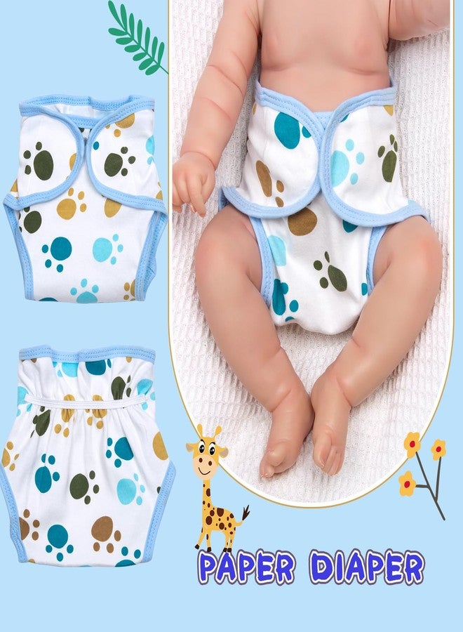 PEDOLLTREE 8 Pcs Reborn Baby Dolls Clothes Boy Accessories Outfit for 18-22 Inch Newborn Baby Reborn Dolls Clothes with Blue Monster Backpack - Image 5