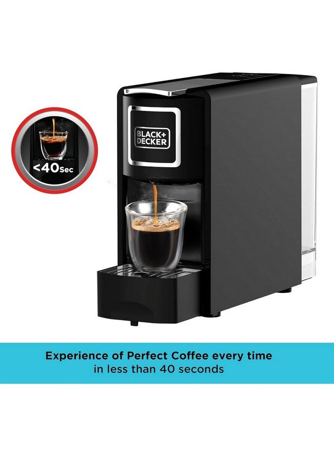 BLACK+DECKER 1140W Capsule Coffee Maker Black and Silver 600 ml CCM100-B5 600 ml 1140 W CCM100-B5 Black and Silver - Image 3