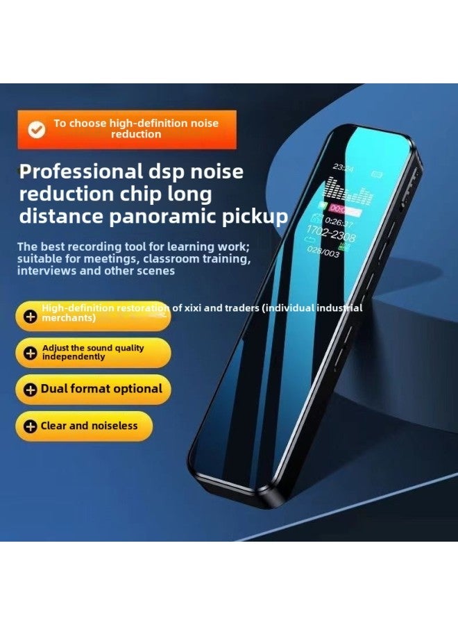 قلم تسجيل محمول احترافي عالي الوضوح لتقليل الضوضاء، تسجيل اجتماعات فئة الطلاب الصغيرة مع نقل النص، وضع الاستعداد الطويل للغاية، اللون: أسود معدني الإصدار النهائي (إصدار محسّن) - السعة: 64 جيجابايت [تسجيل عالي الدقة] - قياسي رسمي - Image 3