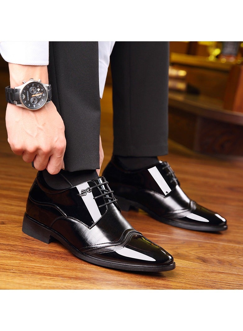 KUYING New Men's Business Leather Shoes 