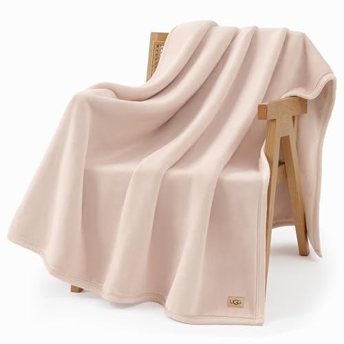 UGG Coco Plush Fleece Throw Blanket – Soft & Cozy Blanket for Couch, Bed & Sofa, Perfect for Home Decor, House Warming Gifts or Luxurious Birthday Gifts for Women, 50" x 70", Pink Himalayan Salt - Image 1