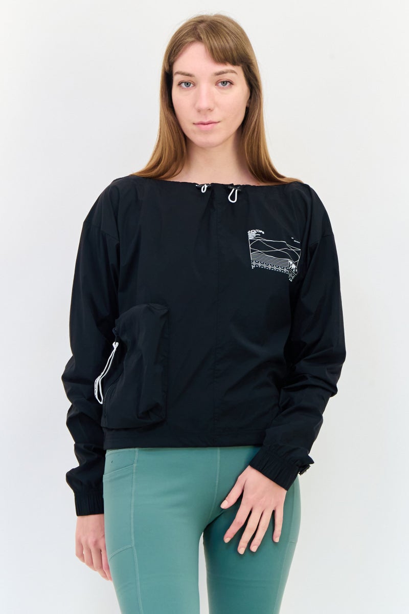 Adidas Women Sportswear Fit Long Sleeves Training Jacket, Black - Image 1