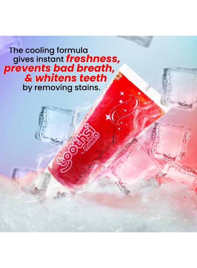 Toothsi معجون أسنان Toothsi Crystal Cool | انتعاش جليدي يدوم طويلاً | حماية يومية من الجراثيم | معجون أسنان بالنعناع لنفَس منعش | العناية بالفم | لثة وأسنان صحية | آمن على مينا الأسنان | عبوة واحدة | 100 جم - Image 3