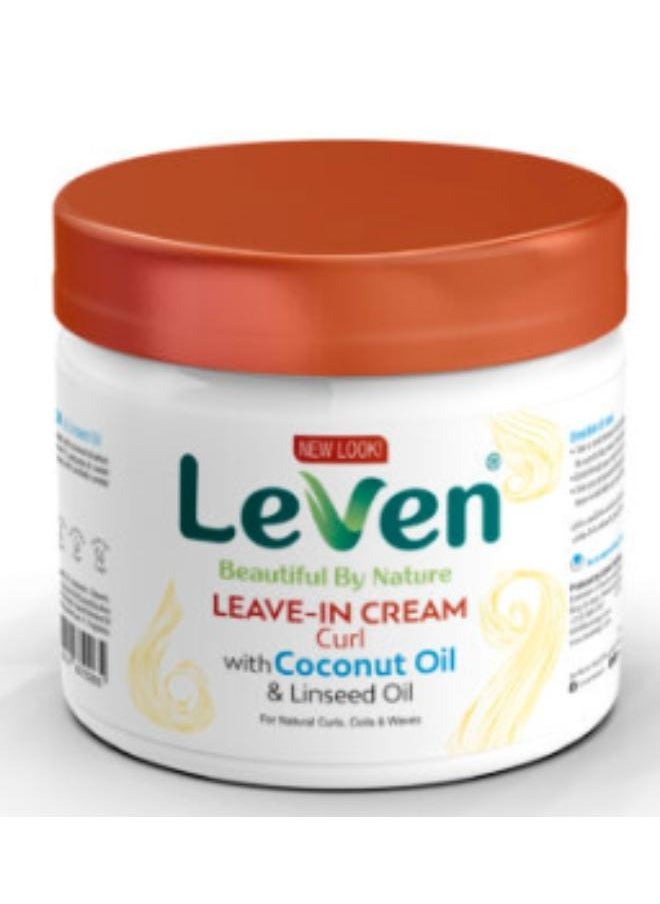 LEAVEN Leave-in for curly hair with coconut oil and linseed oil 250 ml  - Image 1