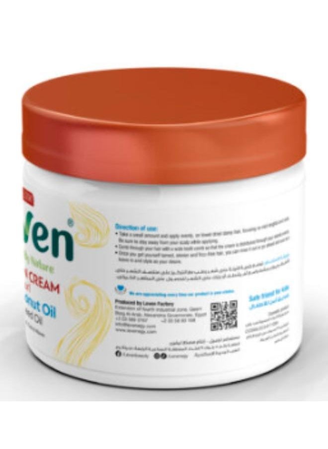 LEAVEN Leave-in for curly hair with coconut oil and linseed oil 250 ml  - Image 2