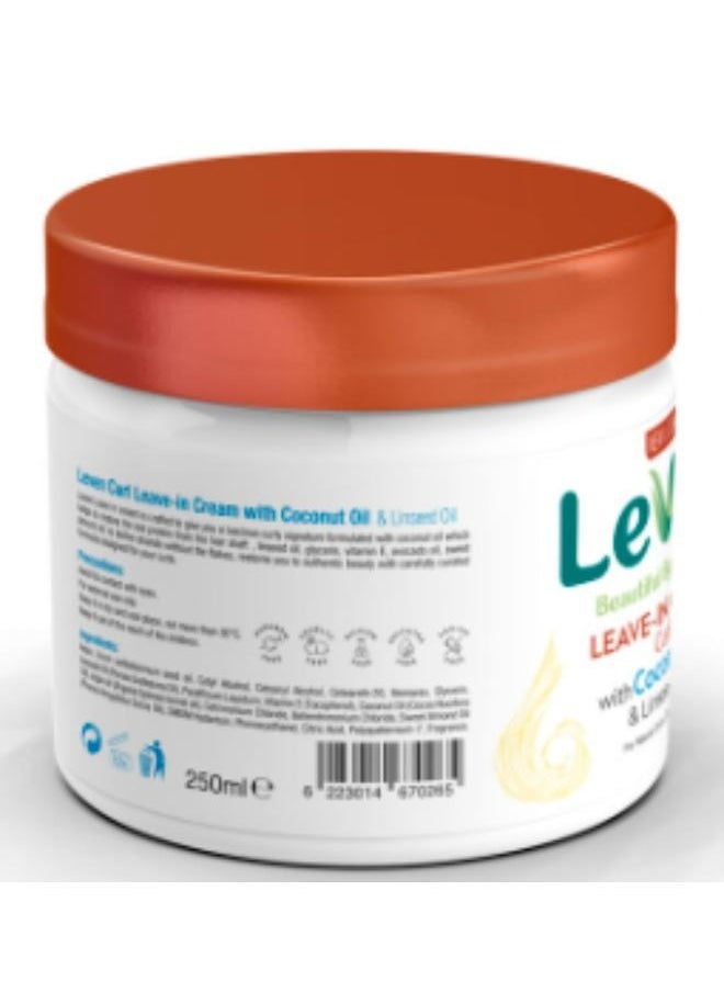 LEAVEN Leave-in for curly hair with coconut oil and linseed oil 250 ml  - Image 3