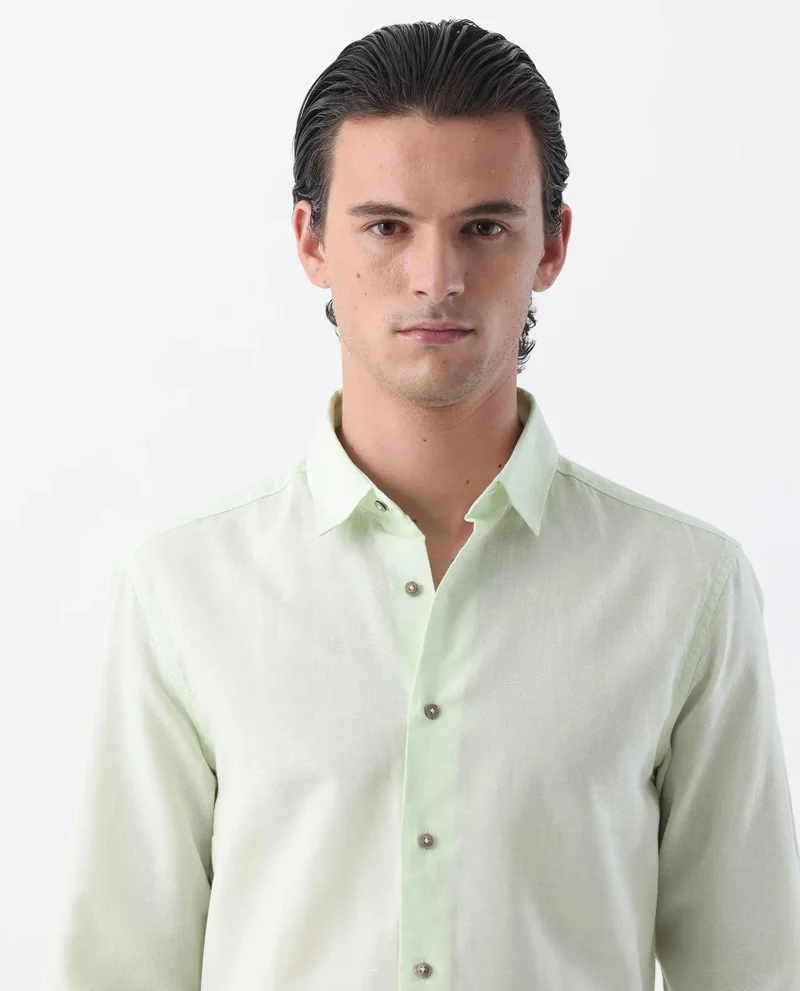 Rare Rabbit Men's Linen Blend Shirt