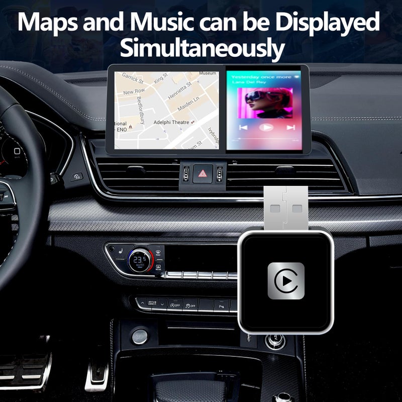 AUSATOYN Wireless Carplay Adapter, Android Auto Adapter 2025 Carplay, Plug and Play Convert Wired to Wireless Supports Car Original Control, Mini Car Play Box for Cars - Image 5