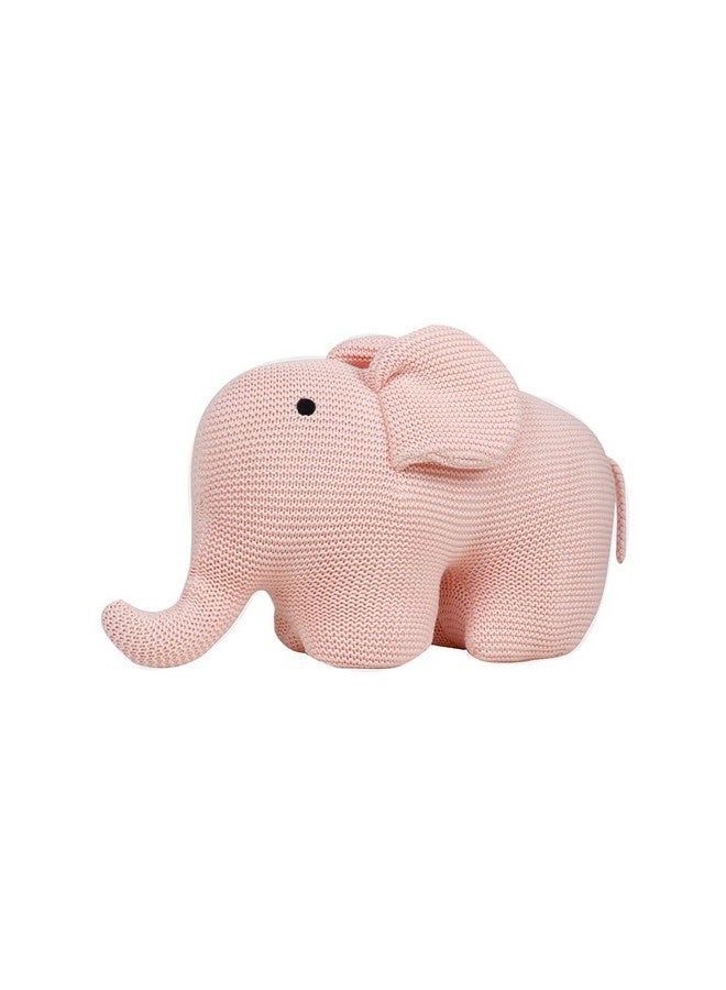 Pluchi Cotton Knitted Plush Toy Stuffed Animal Suitable for Babies & Kids (Misty Rose) - Image 1