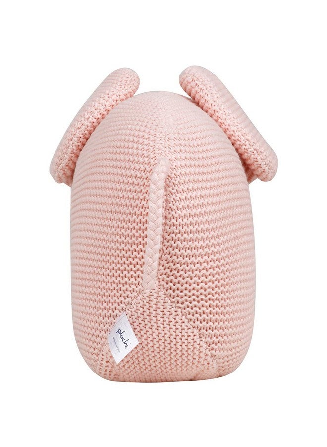 Pluchi Cotton Knitted Plush Toy Stuffed Animal Suitable for Babies & Kids (Misty Rose) - Image 2