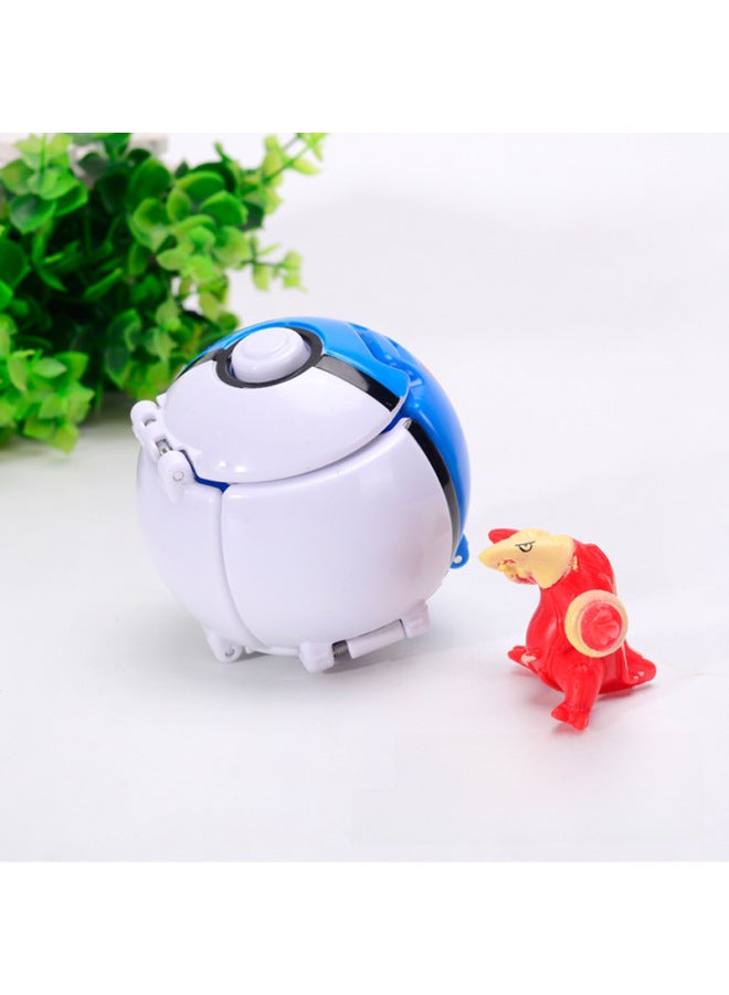 Pokemon Elf Ball Touch-activated Flip-over Exploding Elf Ball Pet Doll Toy Pocket Monster-Color:Blue  - Image 1