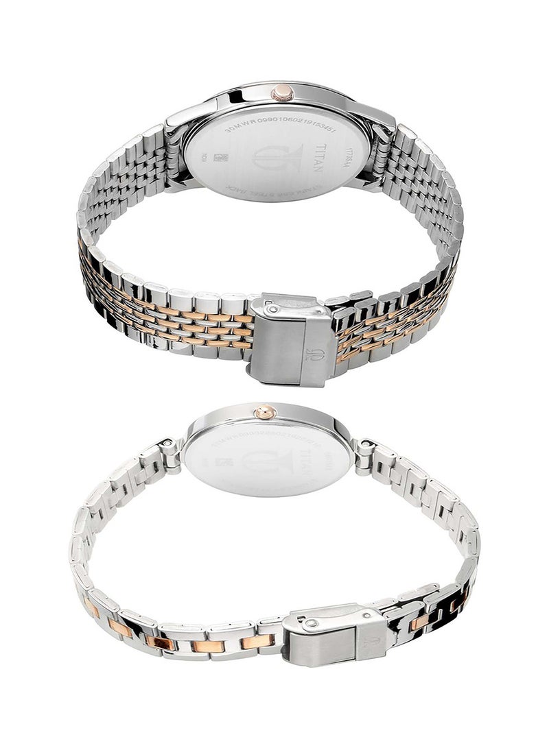 TITAN Wedding Bandhan Analog Silver Dial Unisex's Watch-NM17732603KM01 / NL17732603KM01, Silver, Free Size, Strap - Image 4