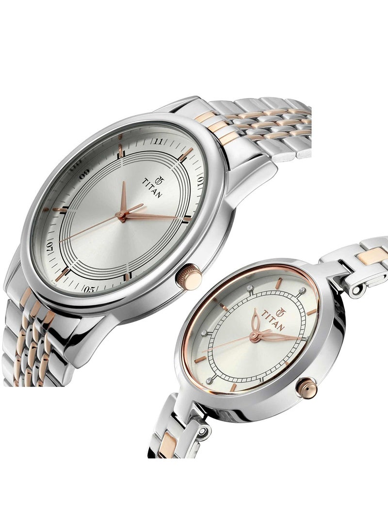 TITAN Wedding Bandhan Analog Silver Dial Unisex's Watch-NM17732603KM01 / NL17732603KM01, Silver, Free Size, Strap - Image 2
