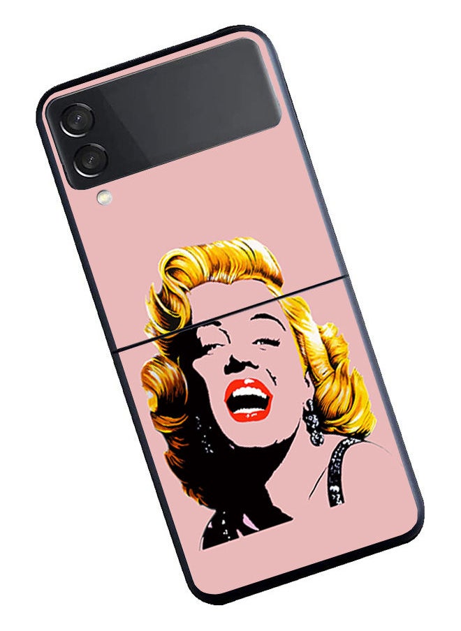 Okteq - Hard Back Cover Case Drawn Marilyn for Samsung Galaxy Z Flip3 5G - Image 1