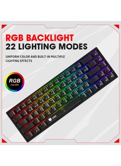 ASA RGB Backlit Wireless Mechanical Keyboard, Mouse, Headset, Mouse Pad Combo 4in1, Bluetooth Connection, for Work Office Home for Windows/Android TV Box/Raspberry Pi/PC/Laptop/PS5/4/3, Arabic/English Layout - Wireless  - Image 3