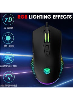 ASA RGB Backlit Wireless Mechanical Keyboard, Mouse, Headset, Mouse Pad Combo 4in1, Bluetooth Connection, for Work Office Home for Windows/Android TV Box/Raspberry Pi/PC/Laptop/PS5/4/3, Arabic/English Layout - Wireless  - Image 5