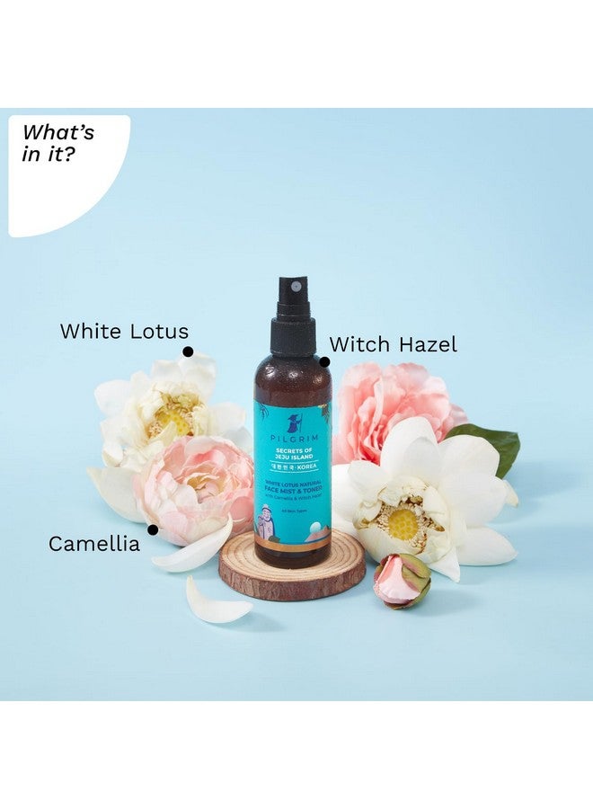 PILGRIM Korean Beauty White Lotus Refreshing Face Mist & Toner | Toner For Glowing Skin | Alcohol-Free Mist & Toner For Open Pores Tightening | Korean Skin Care Products | Women & Men | 100 Ml  - Image 3