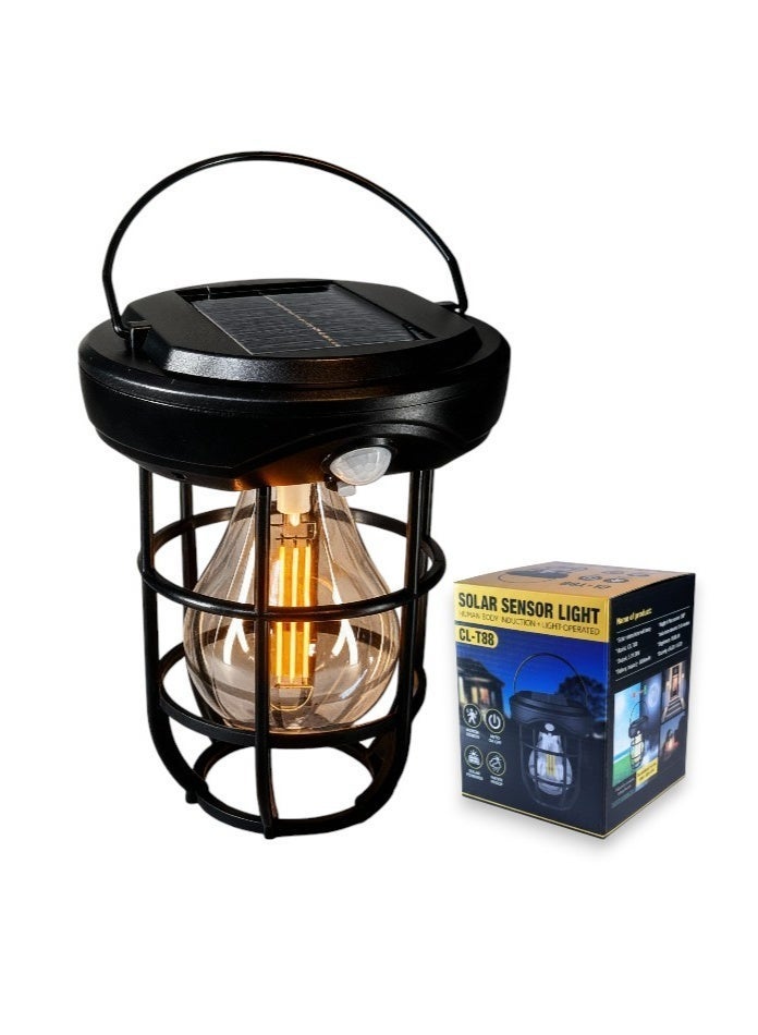 Solar-Powered Lighting Lantern with Smart Motion Sensor, Automatic Operation, and Energy-Efficient LED Lighting - Image 1