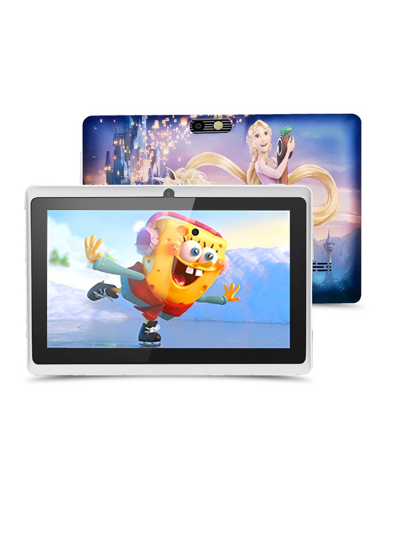 AROAQ Q85 Kids Learning Tablet, 7 Inch Large Display Touch Screen Pad, 2GB RAM 16GB ROM Dual Camera Wifi Tablet, Portable Kids Educational Tablet, (1pc, Princess Design) - Image 1