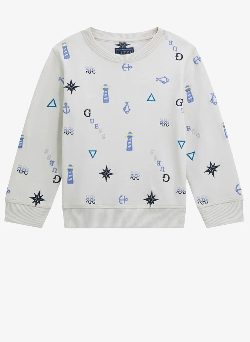 GUESS Kids Graphic Crew Neck Sweatshirt