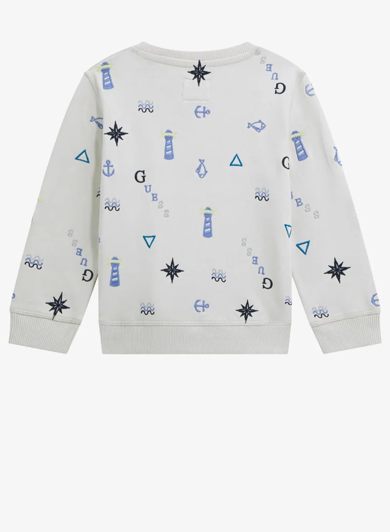 GUESS Kids Graphic Crew Neck Sweatshirt