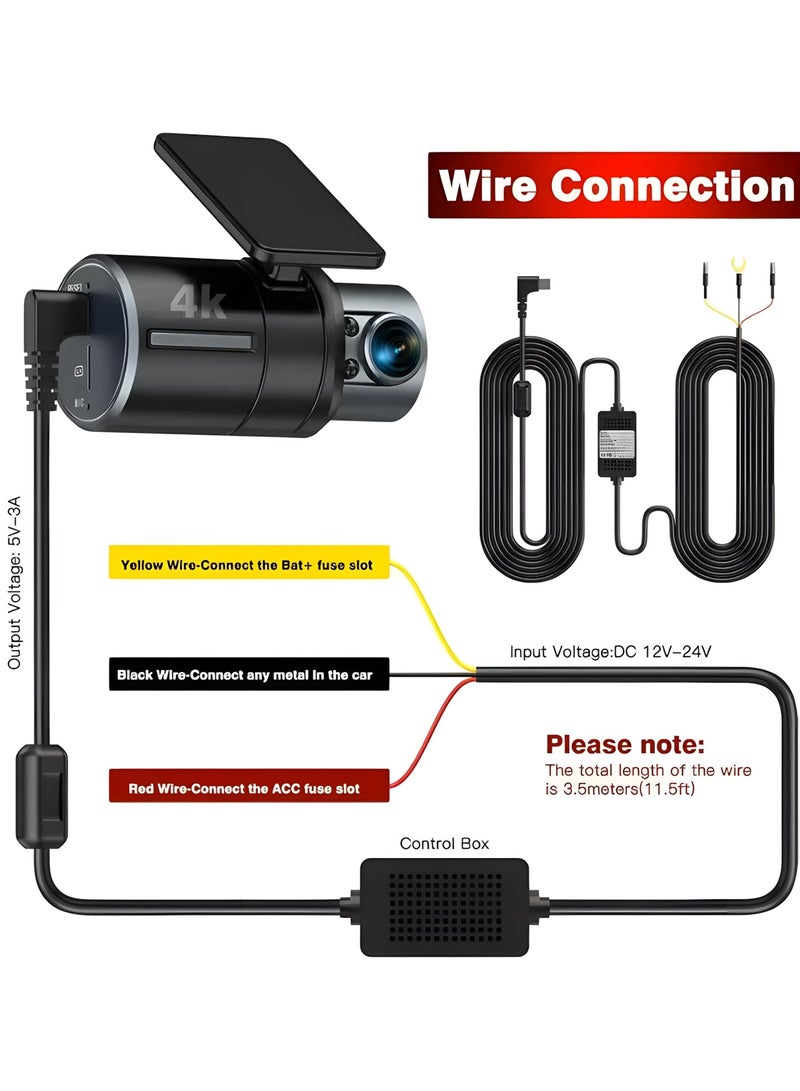 BIG MAX UP03 Wiring Kit Mini USB 10ft Car Dashboard Cameras 12-30V To 5V/2.4A 24 Hours Parking Surveillance Power - Image 2