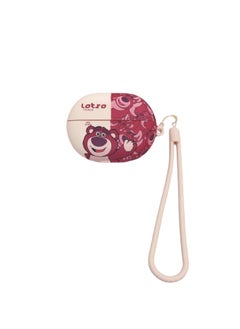 For HuaweiFreebuds Pro3/2 Wireless Bluetooth Headset Cartoon Creative Se3/4i/5i/Pro Soft-Color:Soft Case + Lanyard-Red Bear-Model:For HuaweiFreebuds 4/4E (protective Sleeve)