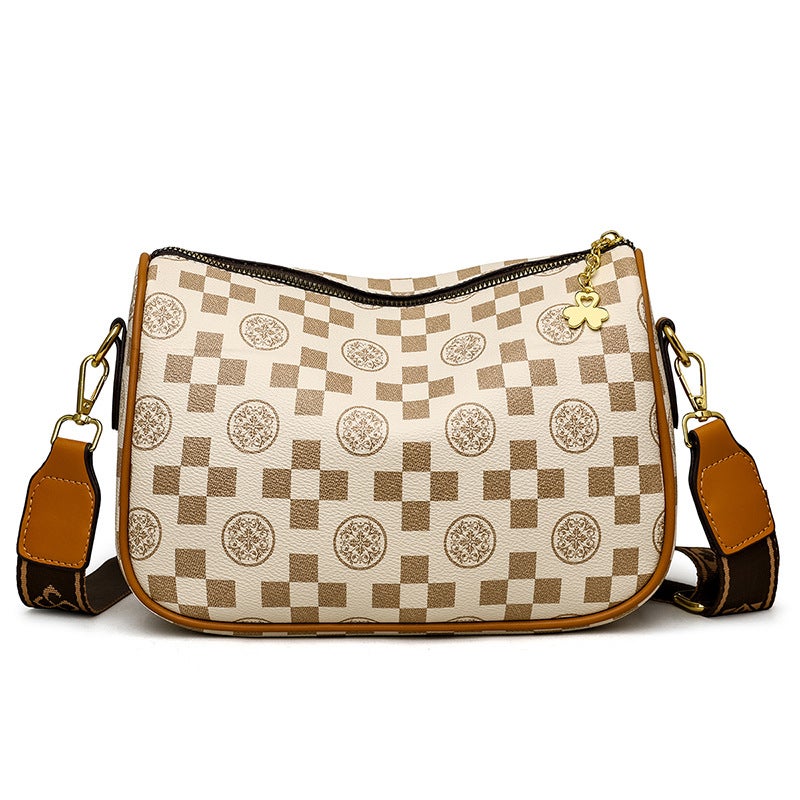 Bag Women'S Bag Fashionable New Style Mother'S Bag Simple Fashionable Shoulder Bag Soft Leather Middle-Aged Women'S Large Capacity Crossbody Bag - Image 1