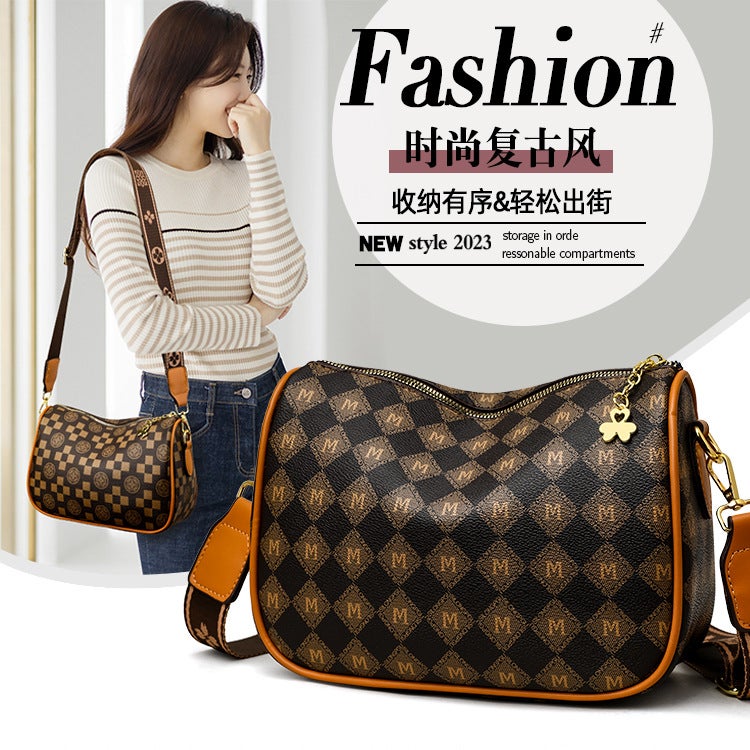 Bag Women'S Bag Fashionable New Style Mother'S Bag Simple Fashionable Shoulder Bag Soft Leather Middle-Aged Women'S Large Capacity Crossbody Bag - Image 2