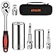Athlife Universal Socket Wrench Set 1132mm 719mm Professional Sockets Tools Multifunction Wrench Repair Tool Kit with 38 inch Ratchet Wrench  Power Drill Adapter Chrome Vanadium Steel - Image 2