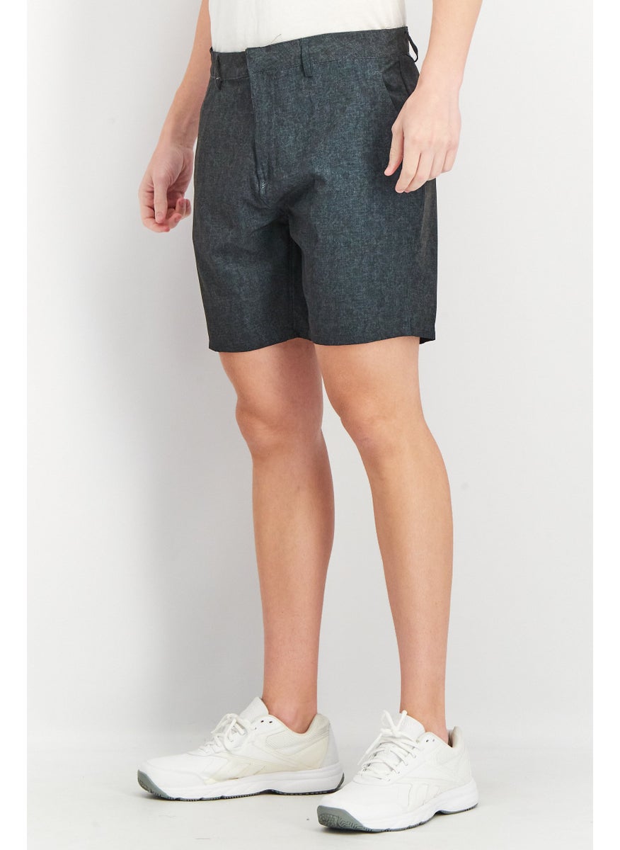 Kenneth Cole Men Heather Basic Short, Navy Blue  - Image 3