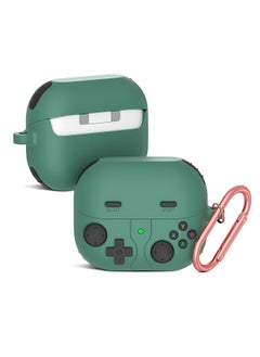 O Ozone Case For Samsung Galaxy Buds3 Case & Galaxy Buds 3 Pro Case Cover (2024), 3D Game Console Design Silicone Protective Cover with Keychain- Green  - Image 1