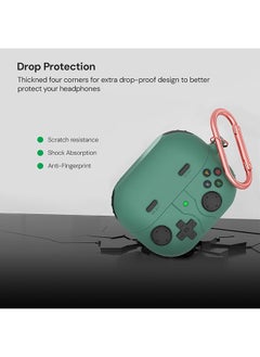 O Ozone Case For Samsung Galaxy Buds3 Case & Galaxy Buds 3 Pro Case Cover (2024), 3D Game Console Design Silicone Protective Cover with Keychain- Green  - Image 4