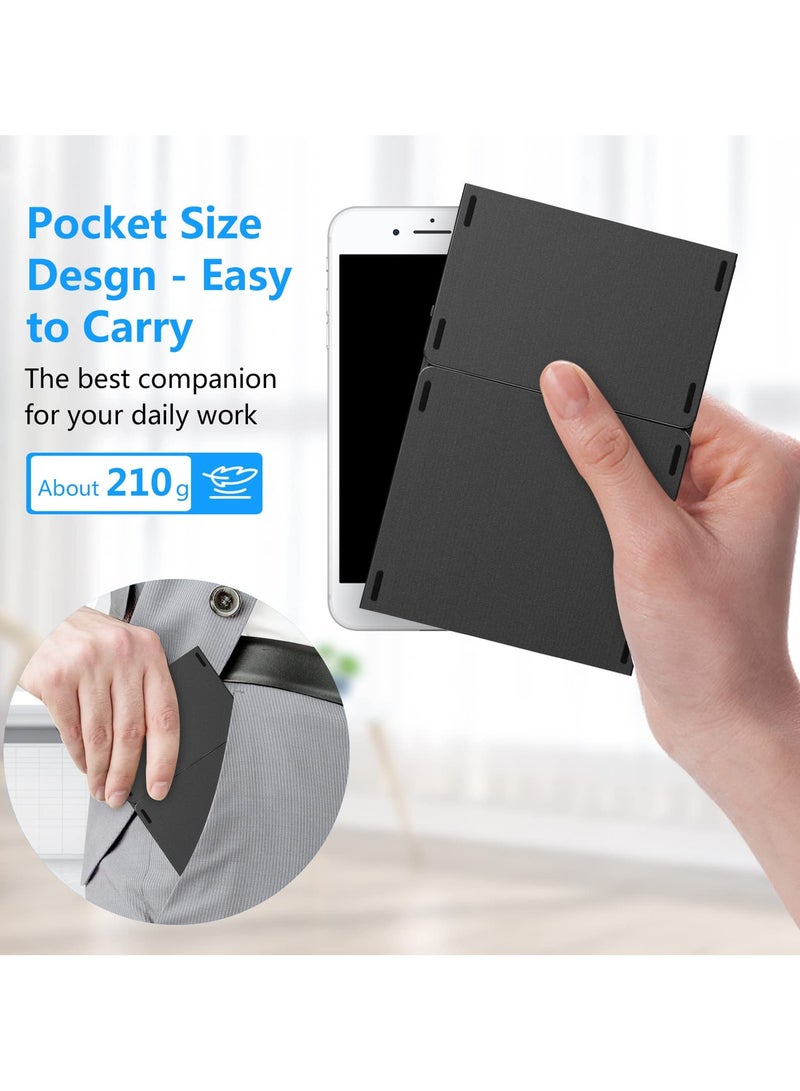 erorex Foldable Bluetooth Keyboard, Foldable Wireless Portable Keyboard with Numeric Keypad, USB-C Rechargeable for iOS, Android, Windows System Laptop Tablet Smartphone Device (Not Full Size) - Image 2