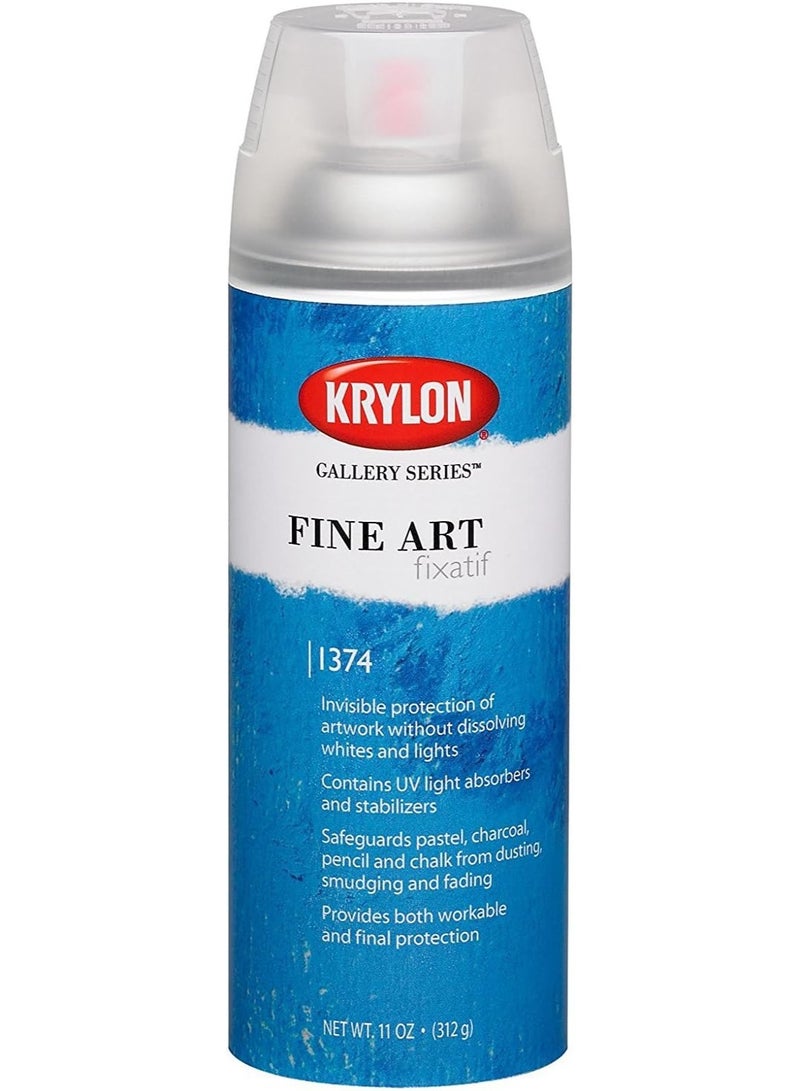 Krylon K01374000 Gallery Series Fixatif Aerosol Spray, 11 Ounce, Matte