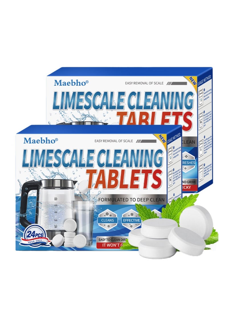 Maebho 48 Piece Limescale Cleaning Tablets，High Efficiency Kettle Cleaning Tablets，Effectively Removes Limescale，Suitable For Kettles，Water Bottles，And Thermoses - Image 1