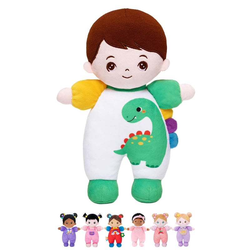 OUOZZZ Soft Boy Baby Doll 10 First Birthday Toys for 1 Year Old Boy Ideal 1 Year Old Boy Gifts Baby Boy Gifts Snuggle Buddy for Infants Dinosaur Toy - Image 2
