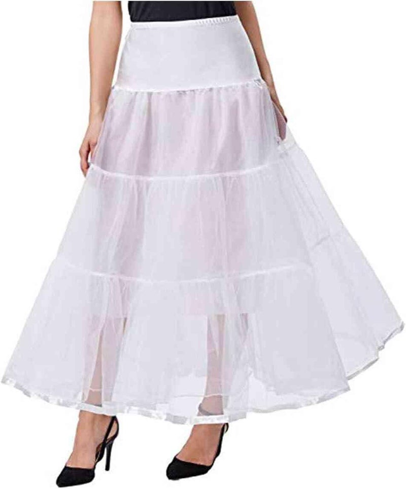 Kumeng Women's Ankle Length Petticoats Long Plus Size Wedding Slips Crinoline Underskirt for Prom Evening Wedding Dress - Image 4