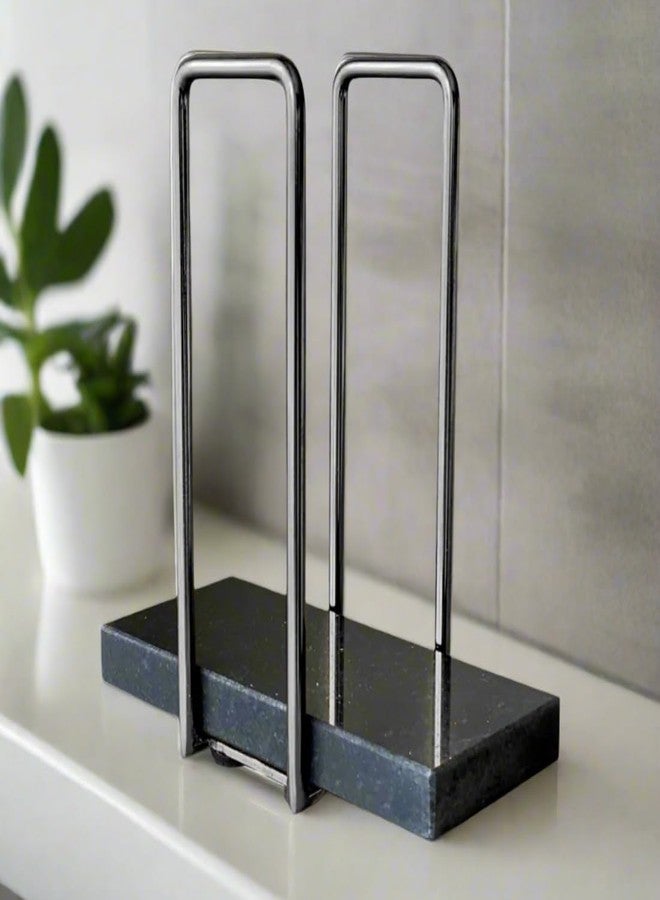 MASON HOME Imperial Napkin Holder Black - 1pc - L 25.4" x B 17.8" x H 7.6" | Bathroom - Kitchen - Bedroom - Washbasin | Towel - Kitchen Roll - Paper Towel | Home Décor | Organizer | Stand - Image 2