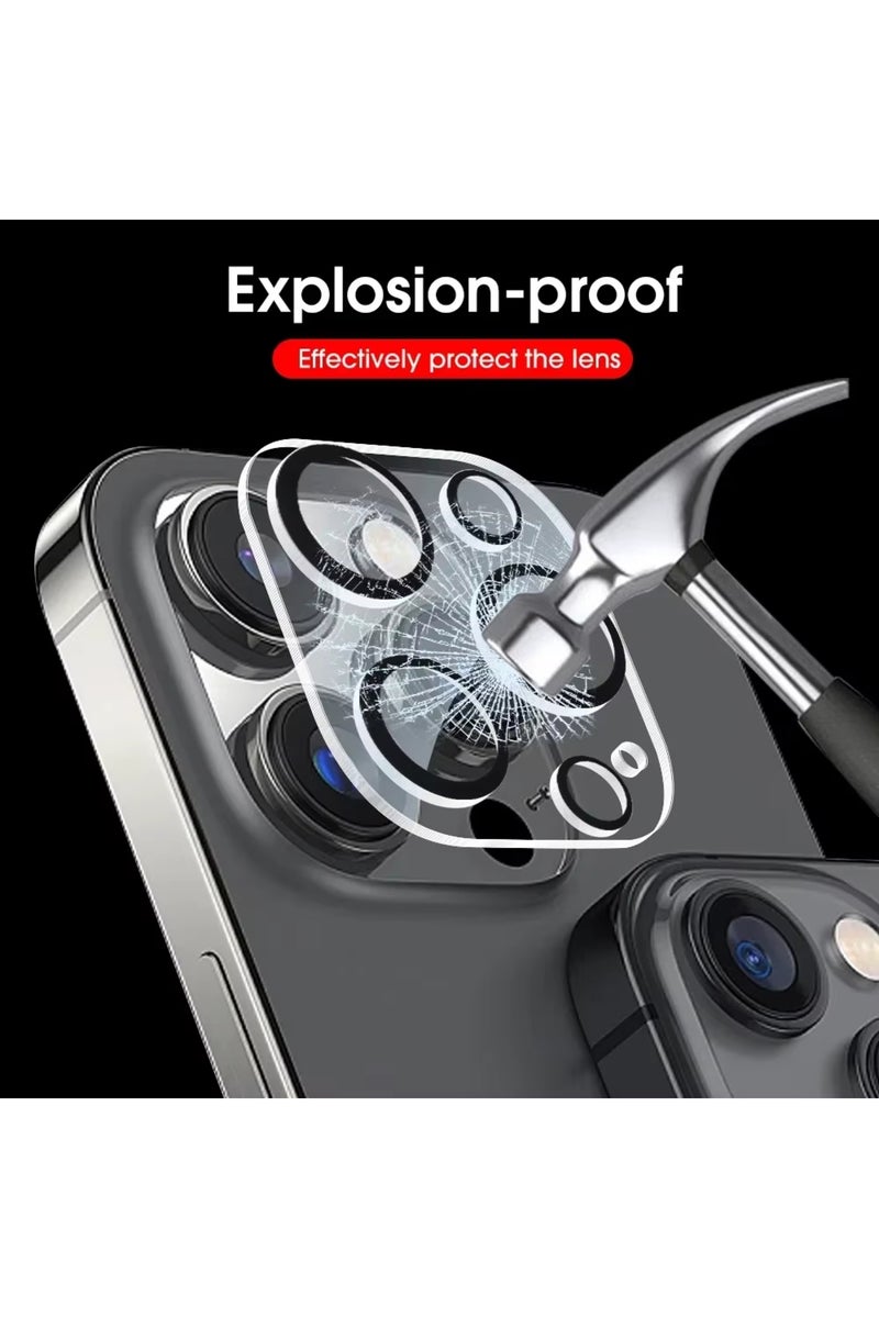 إيروريكس قطعة واحدة من زجاج الكاميرا لهاتف iPhone 16 Pro (Max) 4/1 قطعة واقي زجاجي عالي الدقة للكاميرا الخلفية لهاتف iPhone 16 15 11 14 P - Image 4